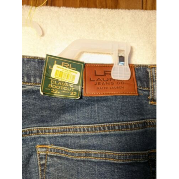 LRL Lauren Jeans Co Women's Size 22wx32 Classic Bootcut Jeans Dark Wash Denim - Picture 7 of 9
